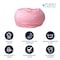 Flash Furniture Bean Bag Chair, 42 in W 42" L 19" H DG-BEAN-LARGE-DOT-PK-GG - alternate 2